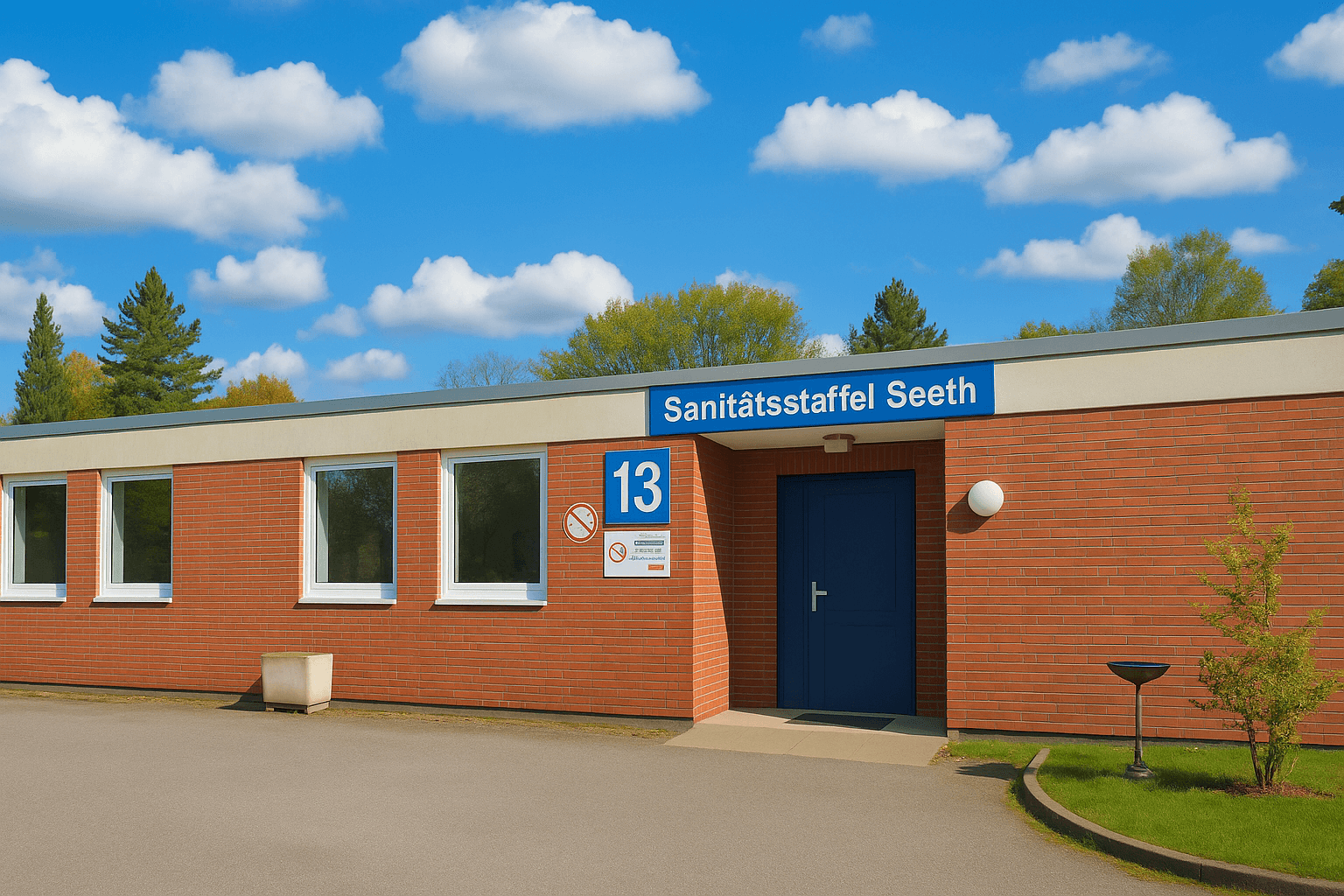 Gebäude 13 – Notarzt-Börse in der Landesunterkunft Seeth