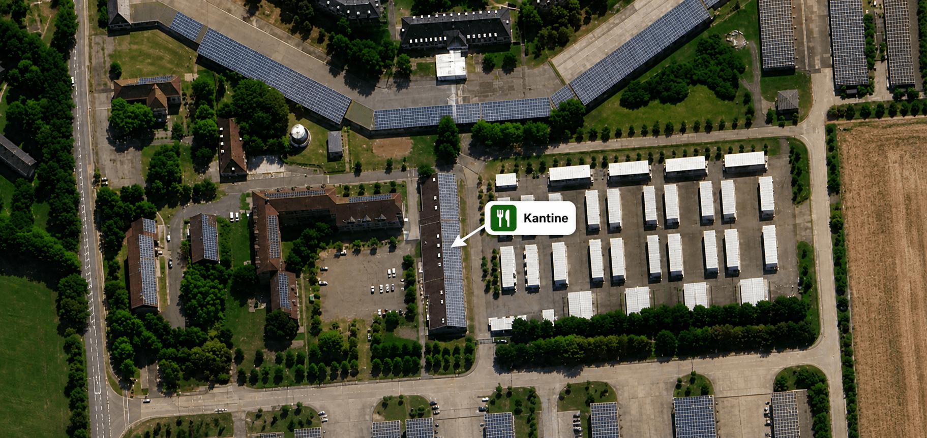 Lageplan – Kantine, Landesunterkunft Neumünster